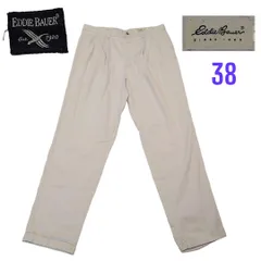 pth0185 90s 00sエディーバウアー白タグ2タックチノパンツw38アメリカ製生地