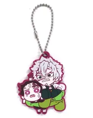 【中古】雑貨 竈門炭治郎＆不死川実弥 「鬼滅の刃 キャラばんちょうこうラバーマスコット 陸ノ型」