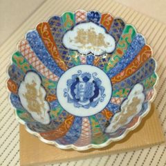 小皿 大聖寺伊万里 染錦 栗絵 明治 古伊万里 輪花 - メルカリ