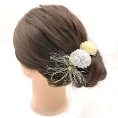 髪飾り 和風 3点セット パーティー 結婚式 卒業式 七五三 箱入り 花 タッセル ヘアピン Uピン ヘアアクセサリー 成人式 同窓会 着物 浴衣 振袖 青系