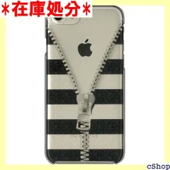 MRLab iPhoneSE3用 ケース iPhoneSE2用 ケース iPhone8用 ケース iPhone7用 ケース クリア ハード ケース ボーダー ファスナー 黒 クリア 195 808