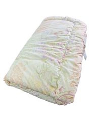 ５.掛けふとん ピンク花柄 シングル 150x210 綿100％ 日本製 汚れあり