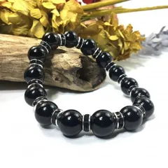 オニキス パワーストーン ブレスレット 12mm 天然石ブレス (ブラック) メンズ・レディース 男性・女性  数珠  黒  □