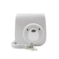 【数量限定】チェキ保護ケース 9/mini8/mini8+カメラケース mini11/mini instax ショルダーストラップ付き 8/mini8+/mini9ケース mini12/mini11/mini PUレザー（しろくま柄） チェキケースFujifi