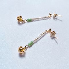 《ピアスorイヤリング》チェコガラスのイヤーアクセサリー