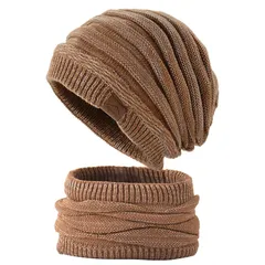 【新着商品】ネックウォーマー ニット帽 メンズ [Andeor] 冬 防寒 【360度保温強化・ふわふわ裏起毛】 ニット 帽子 大きいサイズ 柔らかい 暖かい 男女兼用