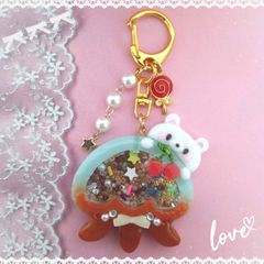 ☆チョコミントクラゲ🪼バッグチャーム☆　〜くま〜