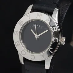 稼動 マークバイマークジェイコブス QZ MBM1211 ブラック文字盤 ラウンド シルバーベゼル レディース腕時計 2000000 NSK OMI