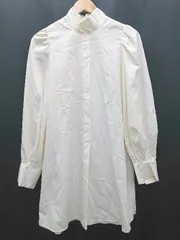 ◇ COCODEAL ココディール バンドカラー シンプル 長袖 ミニ ワンピース サイズ2 イエロー系 レディース P  【1407260006602】