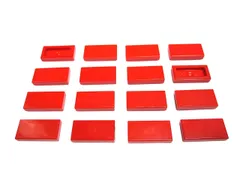 レゴ★未使用！赤色の１×２タイル１６点セット