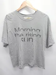 ◇ ⊂ コンフォートカラーズ ロゴプリント 半袖 Tシャツ カットソー サイズＯＮＥ グレー系 レディース E  【1507100013385】