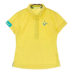サイズ：40 VIVA HEART ビバハート  半袖ポロシャツ ロゴ刺繍  イエロー系 [240101207093]# ゴルフウェア レディース ストスト