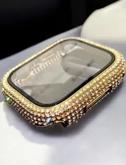 Apple Watchカバー 画面保護 ケース メッキ キラキラ メンズ レディース 38 40 41 42 44 45 49mm ゴールド

