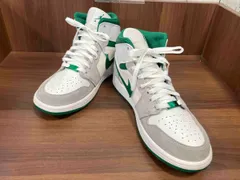 NIKE ナイキ GS Air Jordan 1 Mid SE DC7294-103 ハイカット スニーカー ホワイト パイン グリーン スモーク グレー サイズ27㎝