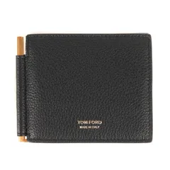 美品 TOM FORD トムフォード カードケース マネークリップ レザー Y0231T 二つ折り 札入れ カード ホルダー コンパクト ウォレット ブラック 黒 財布 シンプル ブランドのサムネイル