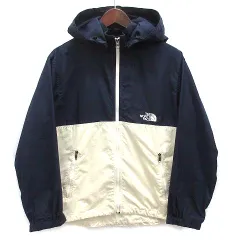 ザノースフェイス THE NORTH FACE コンパクト ジャケット マウンテンパーカー ネイビー ホワイト 紺 白 150 NPJ21250のサムネイル