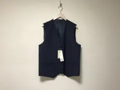 新品未使用本物ジーユーGUストライプ柄デカビッグドレスベストジレメンズサーフアメカジミリタリーストリートスケーターワークビジネススーツモードゴルフドレス紺ネイビーXL