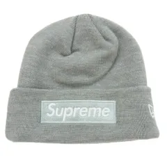 Supreme シュプリーム 24AW New Era Box Logo Beanie ニューエラ ボックスロゴ ビーニー ニット帽 グレー系【美品】【中古】