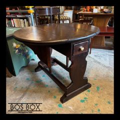 ETHAN ALLEN イーセンアーレン バタフライサイドテーブル 引出付き ●KC04N035