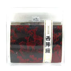 西陣織 コインケース 未使用 やや難有 がま口 ウォレット 黒 レディース ブラック nishijin 【中古】