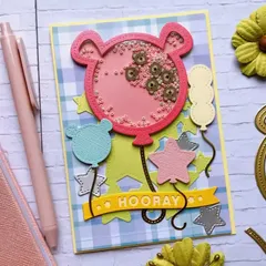 カッティングダイ　くまバルーンシェイカー　3596