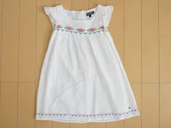 トミーヒルフィガー tommy hilfiger アウトレット 子供服 女の子 約 90cm ベビー服 ワンピース 白 ノースリーブ 刺繍 春 夏 ★3 ガールズ 女児 キッズ ベビー 【中古】 ユーズド リサイクル 古着 子ども服 こども