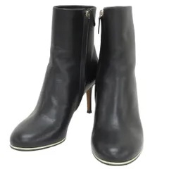 GIVENCHY 厚底黒レザーブーツ ファスナー付き24cm GIVENCHY 厚底黒レザーブーツ ファスナー付き24cm