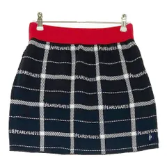 サイズ：0 PEARLY GATES パーリーゲイツ ; 裏地付 ニットスカート チェック柄 ブラック系 [240101436843] ゴルフウェア レディース ストスト