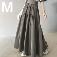 Classical Elf クラシカルエルフ ハイウエストボリュームティアードロングスカート SIZE:M ティアードデザイン チャコール 管理番号：289