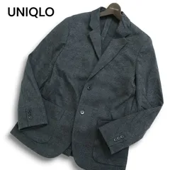 22AW★ UNIQLO ユニクロ 秋冬 グレンチェック コンフォート 2B テーラード ジャケット Sz.M メンズ 灰 グレー