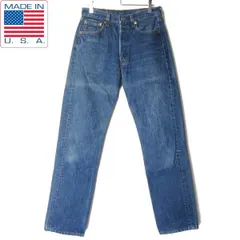 90s USA製 リーバイス 501 美アタリ 薄ヒゲ 濃いめ ジーンズ W29(実寸W28)  サンフェード アメリカ製 ビンテージ D152-21-0056ZV