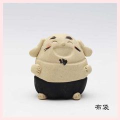 加藤雅耕タレ目の瞳が可愛い京焼きの犬陶器オブジェ香合（こうごう 