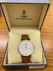 【新品未使用】KAPTEN & SON アナログ時計 ゴールド/ブラウン Amazon.co.jp: [キャプテン アンド サン] KAPTEN&SON 腕時計