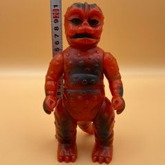 【希少】ミニラ ソフビ 人形 ゴジラ シリーズ ゴジラの息子 約21.5cm 足裏刻印 島田トーイ MS ひよこマーク 東宝 当時物 昭和 レトロ ヴィンテージ ビンテージ (30-2025-0722-KO-003)