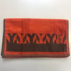 〇イヴサンローラン スポーツタオル 茶色と赤