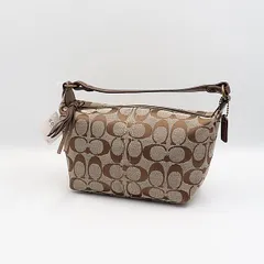 良品 コ―チ シグネチャー キャンバス ブラウン ハンドバッグ NSY  2000000 NSK