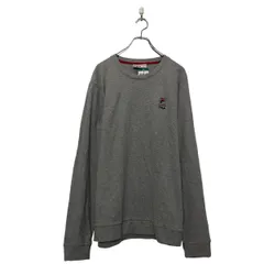 FILA プリント スウェット トレーナー XL フィラ グレー ビッグサイズ クルーネック 古着卸 アメリカ仕入 a605-5184