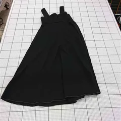 ◇ Θ Heather ヘザー ロング丈 ジャンパースカート サイズM ブラック系 レディース E  【1509180008206】