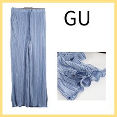 S【とろみ素材】GU（ジーユー）サテン風フレアボトム  とろみ素材 ウエストゴム ストレッチ◎ ポケット付 秋冬 春 表記はSサイズですが、ウエストゴム＆たっぷりとしたゆったりシルエットのため、Lサイズの方でも楽にご着用いただけます。 S0024