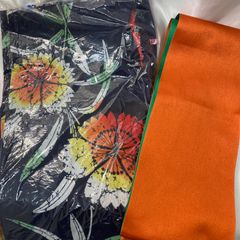 〈美品〉向日葵　ひまわり柄　浴衣帯付き