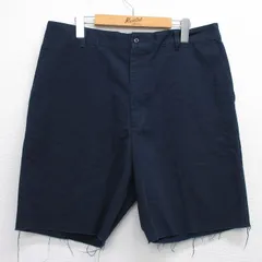 W36/古着 ショート ワーク パンツ ショーツ メンズ 紺 ネイビー 25aug06 中古 ボトムス 短パン ショーパン