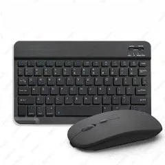 新品 Bluetoothキーボードマウス 小型 薄型iPad用 タブレットiPhone、スマホ対応 type-c充電式 英語配列 軽量 コンパクト アイパッド air pro mini keyboard mouse（黒）