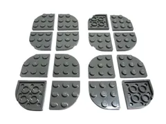 レゴ★未使用！新濃灰色の３×３角丸プレート１６点セット