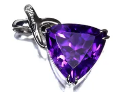 3VZ13861T【売り切り】新品【RK宝石】《Amethyst》極上アメジスト 大粒5.364ct 極上ダイヤモンド K18WG 高級ペンダントヘッド ネックレス