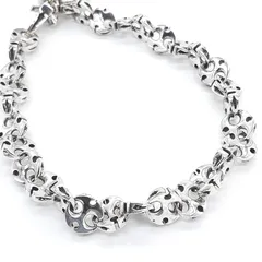 【未使用】美品 ソウルフェティッシュ 一連 スカル ブレスレット シルバー925 SOUL FETISH ソウルフェティッシュ ブレスレット シルバー925