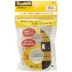 スリーエム スコッチ 透明両面テープ 18mm×4m 小巻 W-18のサムネイル