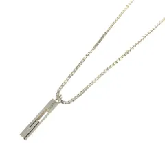 GUCCI グッチ  ネックレス   シルバーカラー 925 ユニセックス カットアウトG/バー/ヴェネチアンチェーン　240001145516