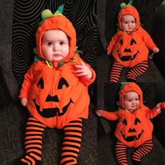 ハロウィン ベビー 着ぐるみ 衣装 ロンパース ベビー ベビーロンパース かぼちゃ カボチャ 男の子 女の子 ハロウィン かぼちゃロンパース 仮装 コスチューム ベビーコスチューム 秋 冬 写真撮影 ノースリーブ かわいい Xgdp342