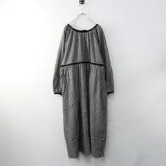 美品 サマンサモスモス Samansa Mos2 SM2 前後着パイピングワンピース F/オフホワイト ギンガムチェック ドレス【2400014457452】