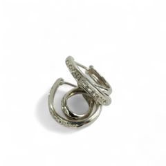 PT900 ピアス 約11.7g ダイヤ 0.27ct×2つ